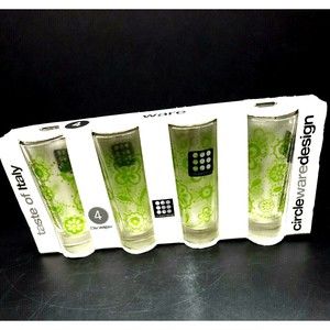 Circleware Design Taste Of Italy Set Of Four 2.5 Oz. Shotglasses NIB
